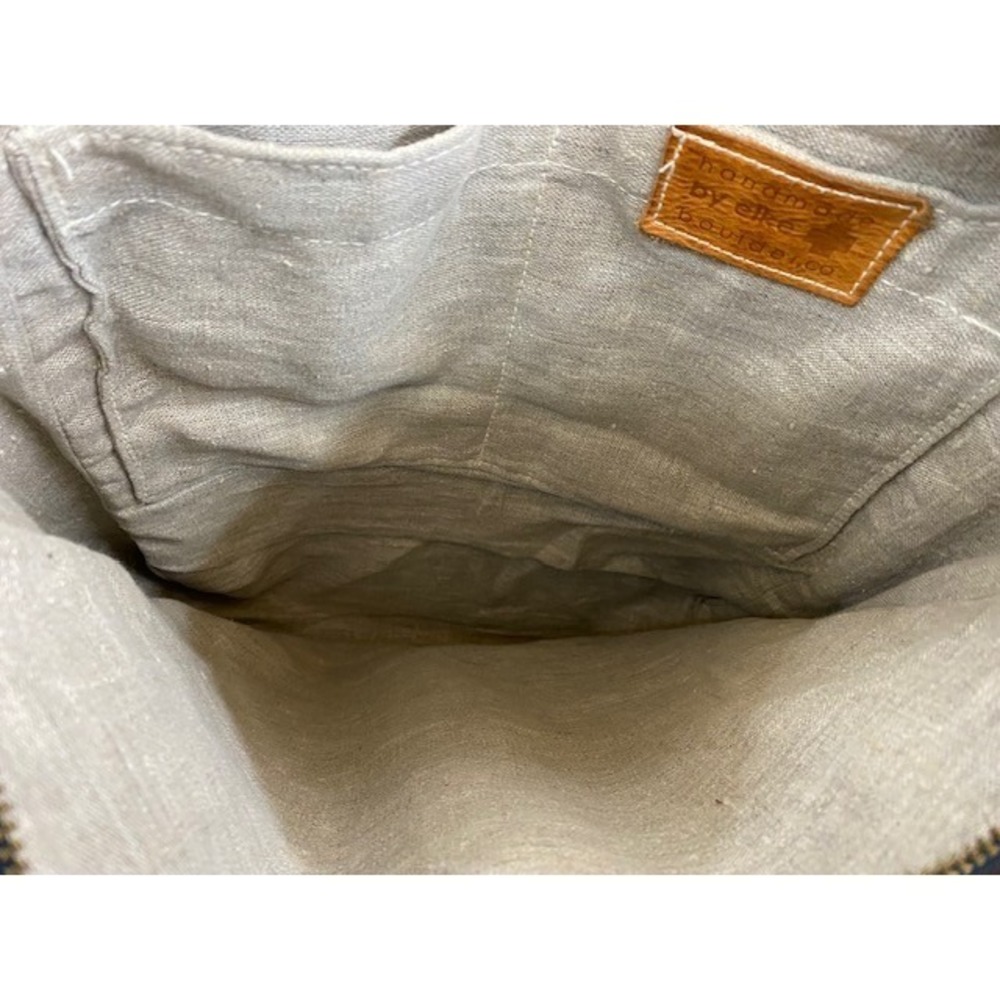 Handmade by Elke‎ Boulder CO Brown Leather Tassel Tote Bag Zippered Shopper - Picture 12 of 16